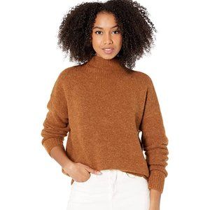 Madewell Dillon Mockneck Sweater in Burnt Orange, Size L